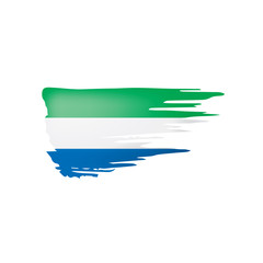 Sierra Leone flag, vector illustration on a white background