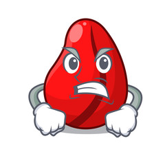 Sticker - Angry cola nut fruits isolated on cartoon