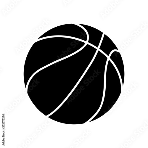 Basketball Ball Icon Silhouette Logo On White Background Buy
