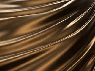 luxury golden liquid or wave ripple silk or satin background. Luxurious surface.