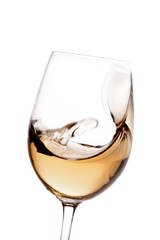 Moving White Wine Glass