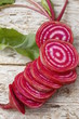 Sliced striped beetroot chioggia