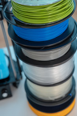 Sticker - color plastic PLA and ABS filament for printing on a 3D printer