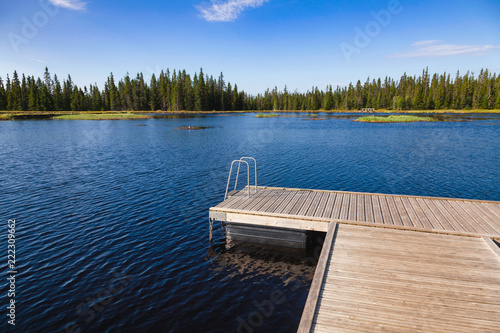 Fotomural Swim raft floating dock in Norway