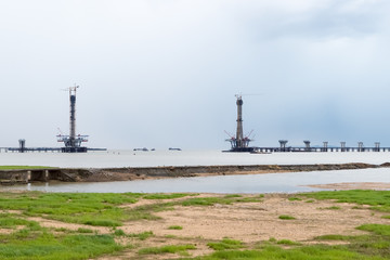 Poster - bridge construction on poyang lake