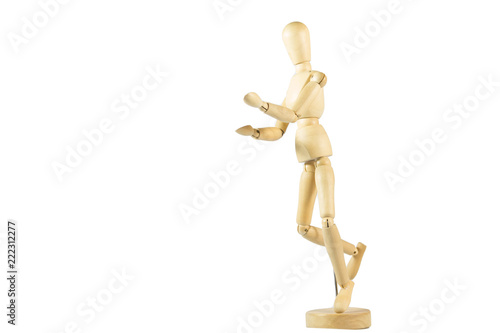 Fotomural Robot wood Toys Yellow and white background