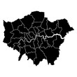 Детальная точная карта Лондона в высоком разрешении. Векторная иллюстрация.