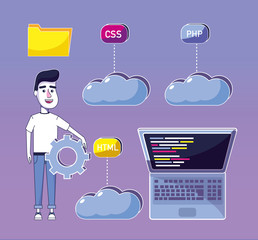 Software programmer cartoon