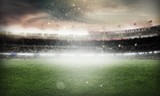 Fototapeta Sport - Lights at night empty  stadium