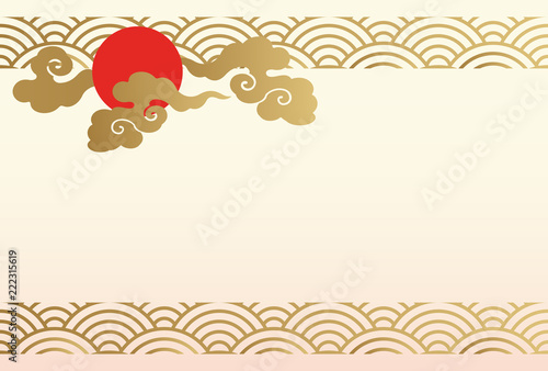 縁起の良い背景 幸運のシンボル 日本の伝統的な背景 年賀状の背景素材 新年のグリーティングカード Vector De Stock Adobe Stock