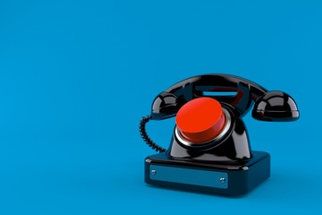 Canvas Print - Old telephone with push button