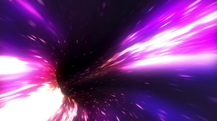 Wall Mural - Colorful light tunnel