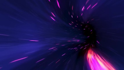 Wall Mural - Colorful light tunnel