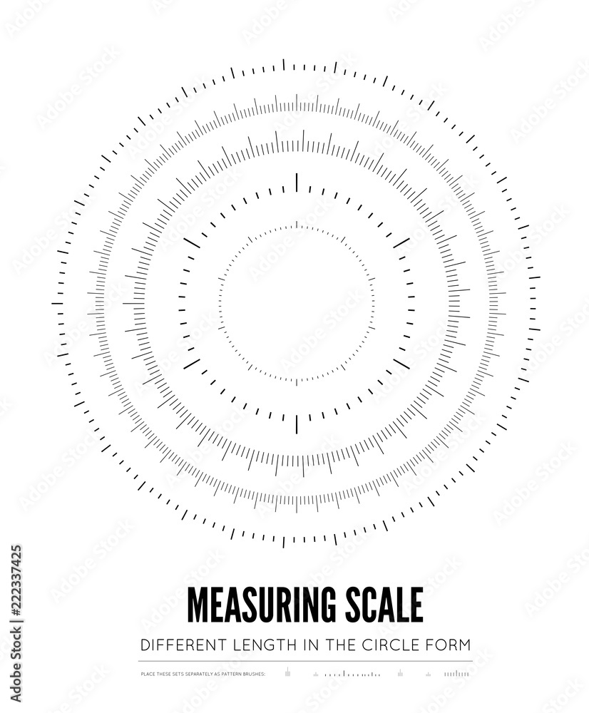 Measuring rulers of different scale, length and shape. elements