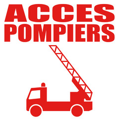 Poster - Logo accès pompiers.