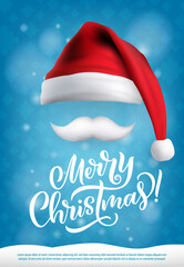 christmas design santa hat and mustache