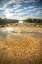 Etched Into The Stone On The Steps Of The Lincoln Memorial, A Marker Of The Exact Spot Dr. Martin Luther King, Jr. Stood To Deliver The 'I Have A Dream' Speech In 1963 In Washington DC