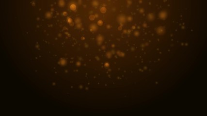 abstract gold bokeh background with particles 