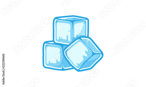 Ice Cubes Vector Stock Vector | Adobe Stock