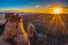 Beautiful Sunrise Hike At The Colorado National Monument In Grand Junction, Colorado