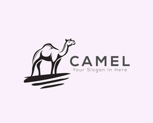 Wall Mural - Stand camel brush art logo