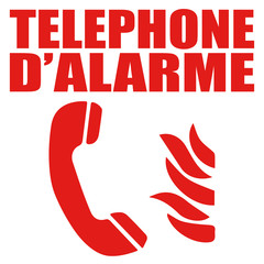 Wall Mural - Logo téléphone d'alarme.