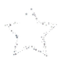 Wall Mural - Silver star vector banner. Simple form. Template , card, vip, exclusive, certificate, gift luxury privilege voucher store present shopping