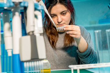 Poster - Female medical or scientific researcher