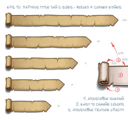 Wall Mural - Papyrus Tittle Tag Five Sizes - Rolled and Corner Edges