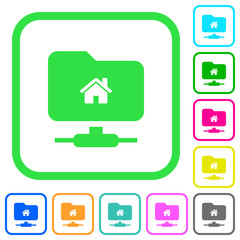 Sticker - FTP home directory vivid colored flat icons