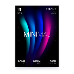 Wall Mural - trendy fluid gradient shape poster design. abstract watercolor background. color flow design