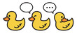 duck vector icon logo cartoon character rubber duck  illustration bird farm animal symbol clip art doodle yellow