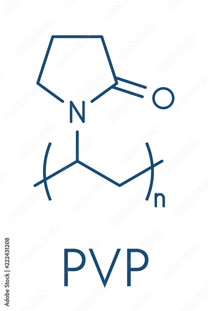 Pvpp Formula Polyvinylpyrrolidone (PVP, povidone, polyvidone) polymer, chemical ...