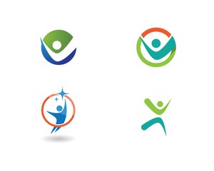 Wall Mural - Healthy Life people Logo template