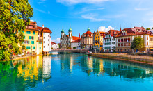 Old Town Architecture Of Lucerne, Switzerland
