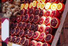 Tel Aviv, Israel.FResh Cherry Tomatoes In Store At Popular Marketplace Carmel Market, Shuk HaCarmel