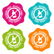 Alcohol free Badges. Eps10 Vector.