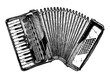 Vintage illustration of piano accordion