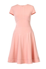 peach dress isolated on white