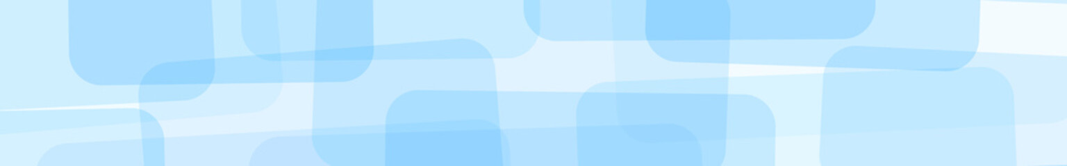 Wall Mural - abstract banner of translucent rectangles with rounded corners in light blue colors