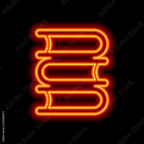 Library Few Books Orange Neon Style On Black Background Light Stock Vector Adobe Stock Library Few Books Orange Neon Style On Black Background Light Stock Vector Adobe Stock