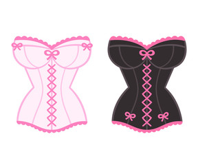 Lingerie corset drawing