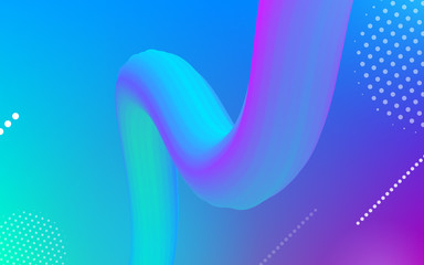 Wall Mural - color gradient transition of 3d digital paint stripe on neon colorful background. vector abstract wa