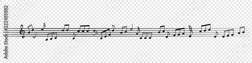 Fotografía Music notes decorative background of tune quaver