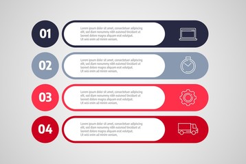 Wall Mural - business concept with steps or processes. infographics design vector and marketing icons can be used