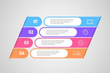 Wall Mural - business concept with steps or processes. infographics design vector and marketing icons can be used