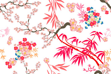 Wall Mural - Beautiful oriental garden.