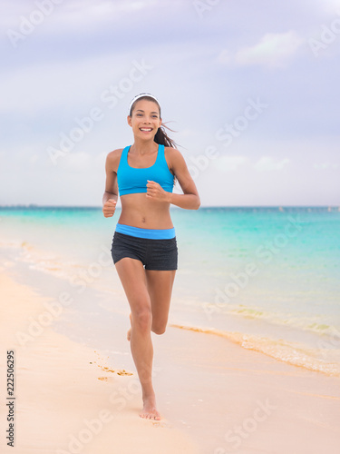 running in sand barefoot