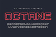 Octane vector display typeface, font, alphabet, typography.