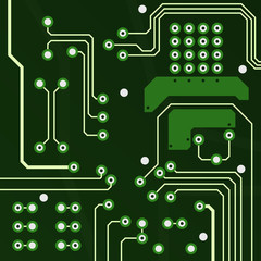 Wall Mural - Computer board in a realistic performance. Vector illustration